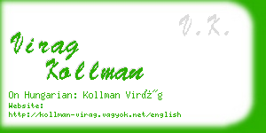 virag kollman business card